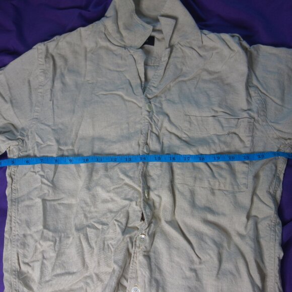 Ecole de Pensee Size 50 Button Down Made in Portugal Short Sleeve Shirt - Picture 5 of 13